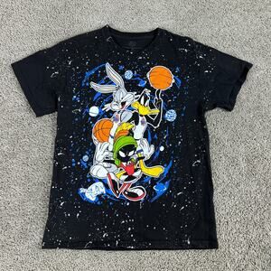 Space Jam Shirt Mens Medium Black Tune Squad Bugs Bunny Marvin Looney Tunes